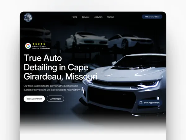 True Auto Detailing mockup